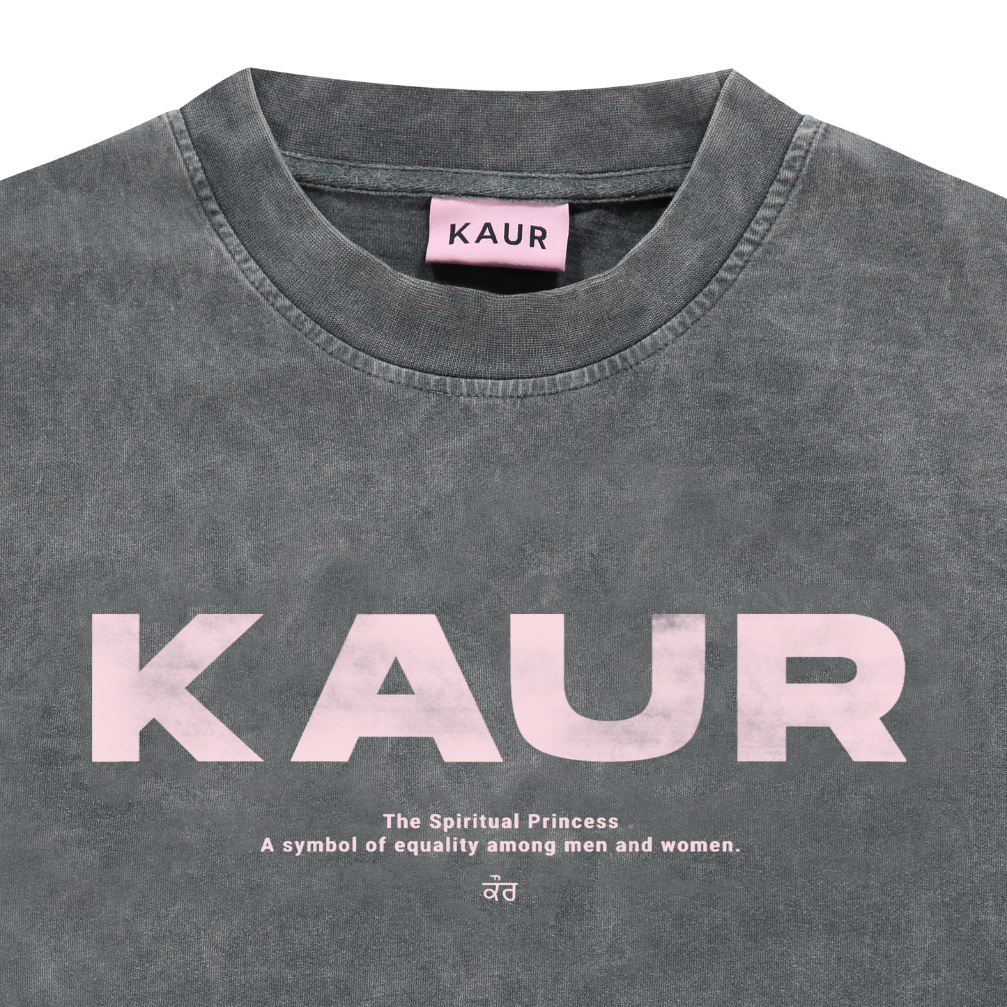 Grey stone washed Kaur T-shirt