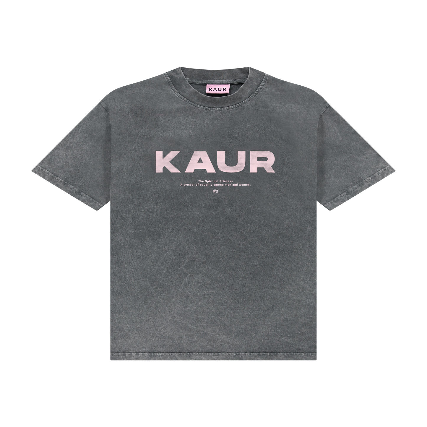 Grey stone washed Kaur T-shirt