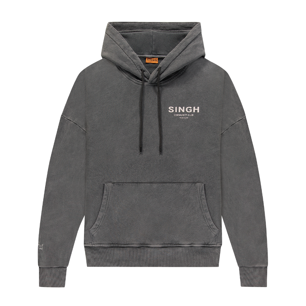 Community club Singh hoodie - Grey stonewash