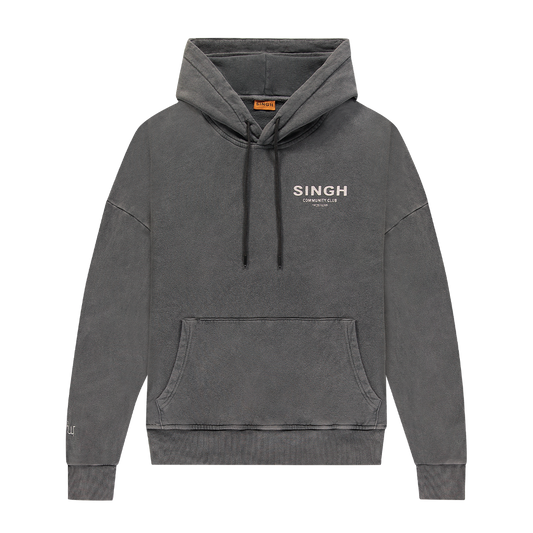 Community club Singh hoodie - Grey stonewash
