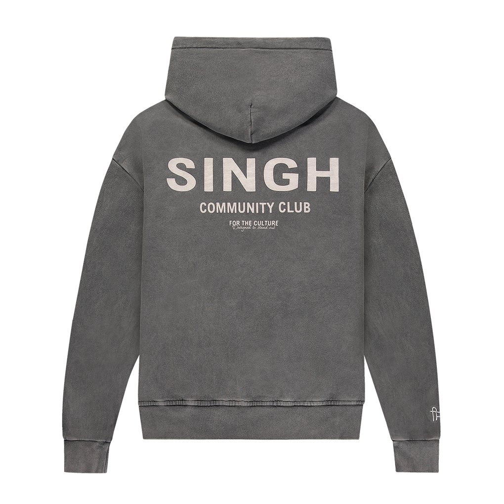 Community club Singh hoodie - Grey stonewash
