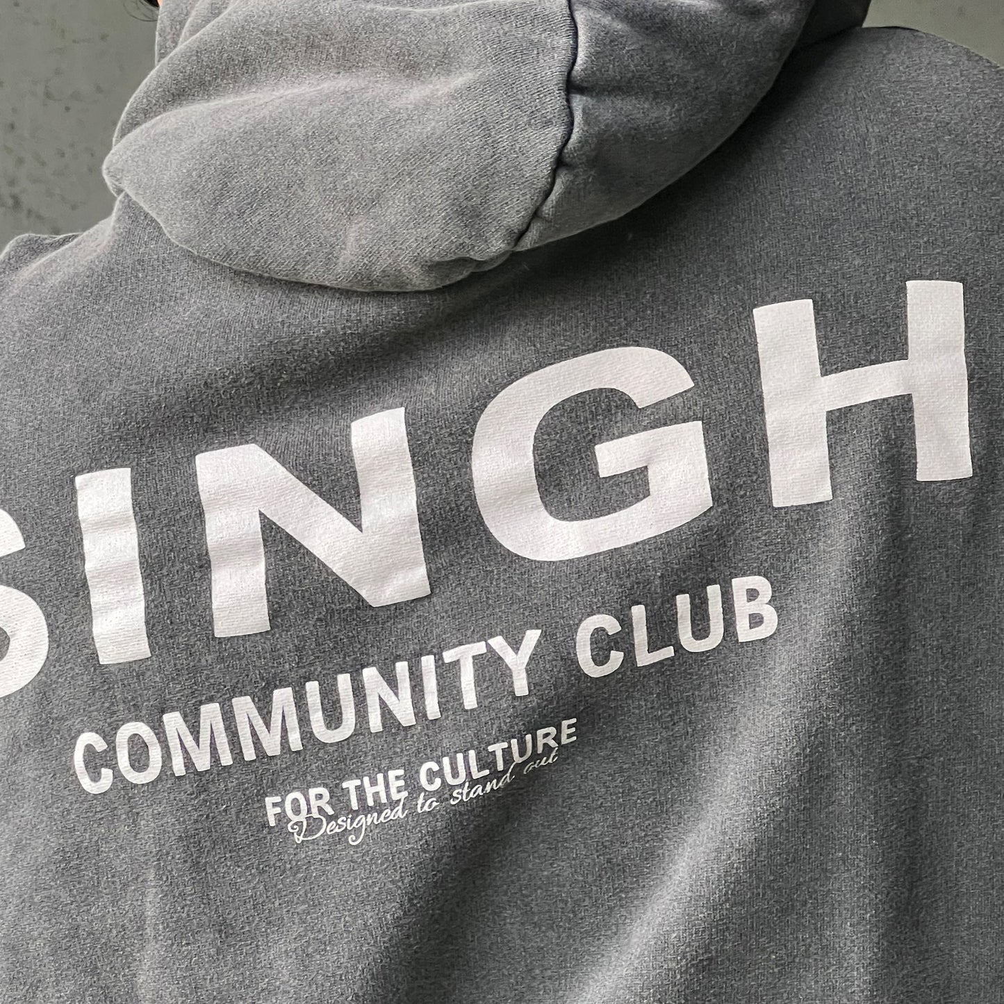 Community club Singh hoodie - Grey stonewash