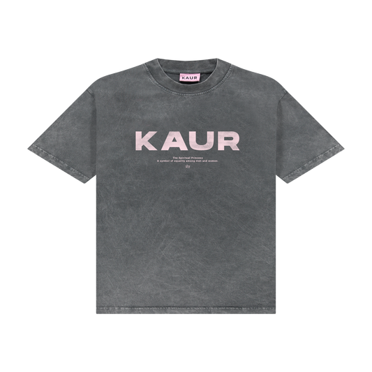 Grey stone washed Kaur T-shirt